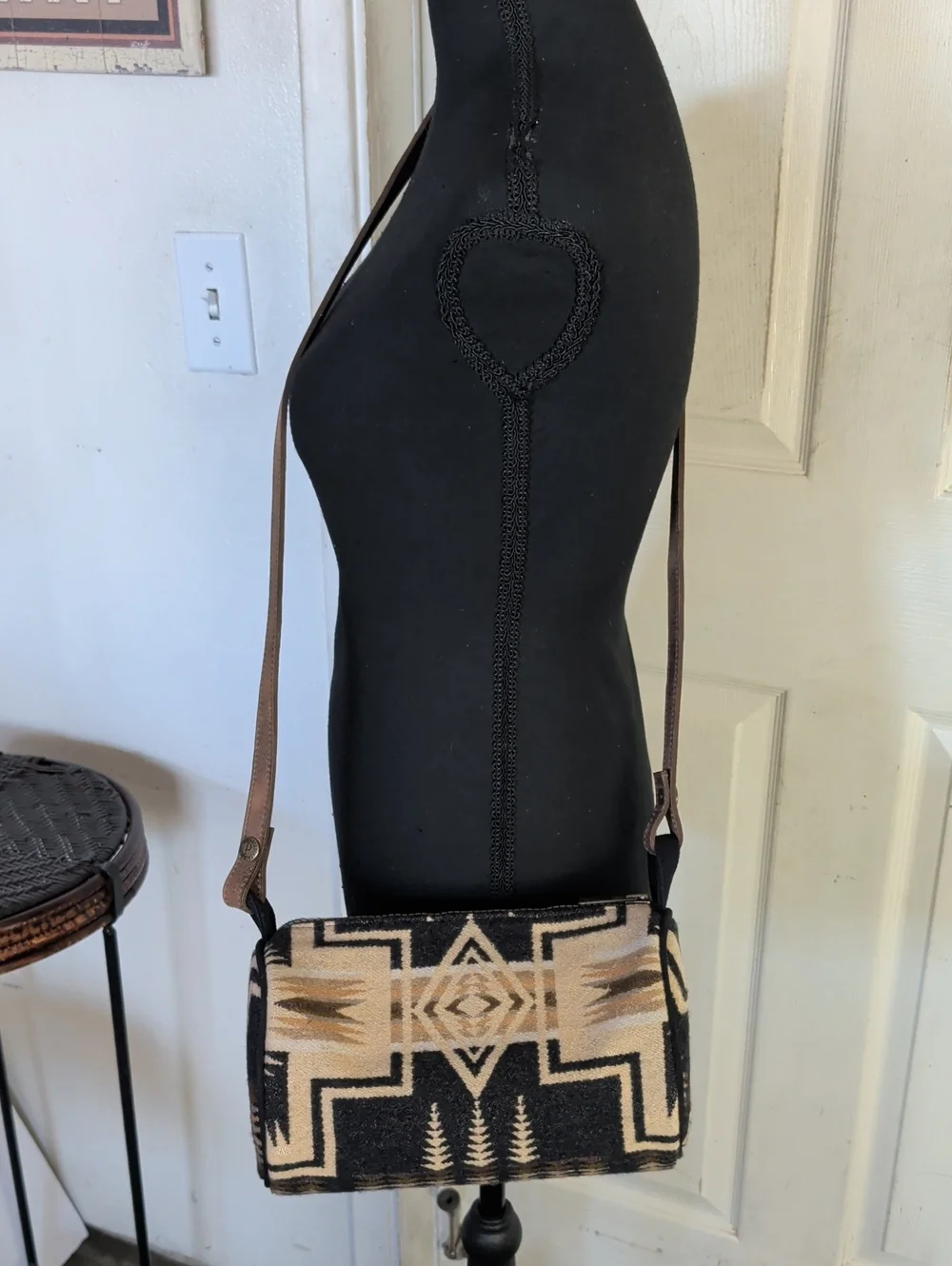 Pendleton Aztec Print Crossbody Wool Bag